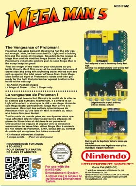 Mega Man 5 (Europe) (Virtual Console) box cover back